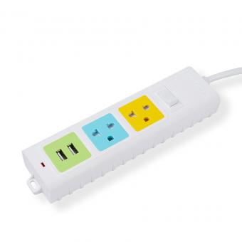 2 Sockets And 2 USB Port Power Strip supplier